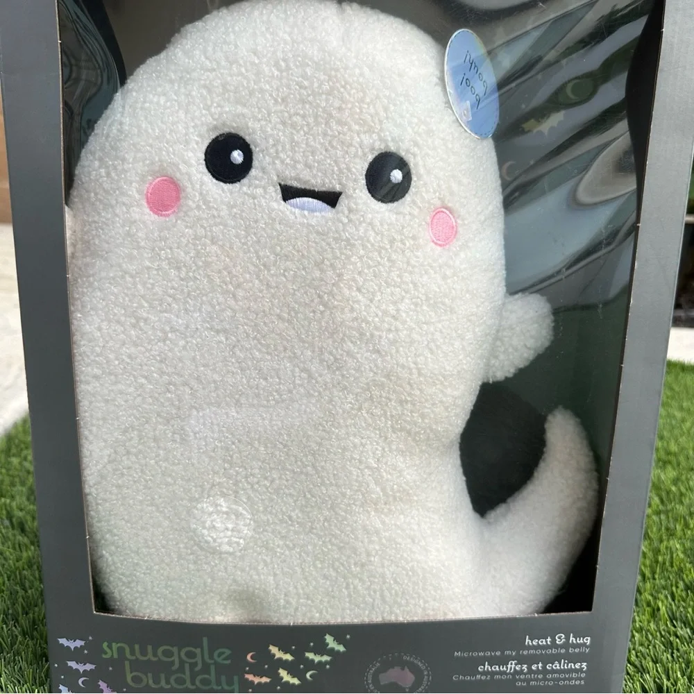 Ghost Snuggle Buddy Australia Teddy Plush Heat & Hug NEW White Halloween‎ Gift